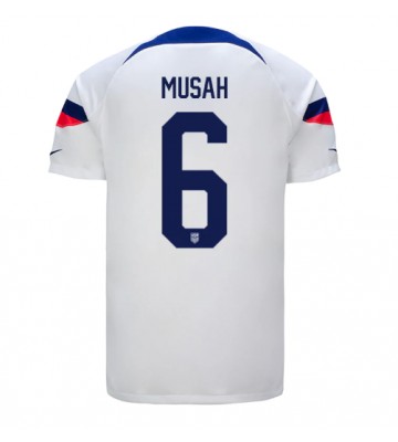 Forenede Stater Yunus Musah #6 Replika Hjemmebanetrøje VM 2022 Kortærmet